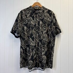 Fried Denim Mens NYC 2016 Abstract Leaf Print Button Down Shirt Size 2XL Cruise